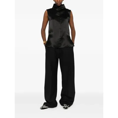 Mark Kenly Domino Tan High-neck Top