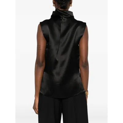 Mark Kenly Domino Tan High-neck Top