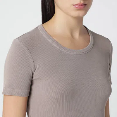 Weekend Max Mara Light Brown Cotton-blend T-shirt In Purple