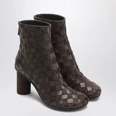 Bottega Veneta Atomic Ankle Boots In Fondant Colour In Brown