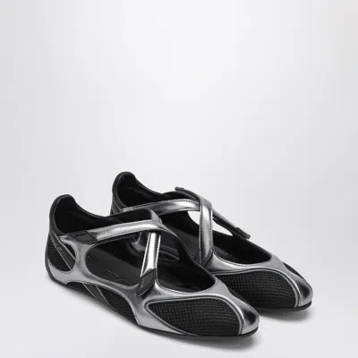 Attico Flat Shoes Blacks And Greys In Black