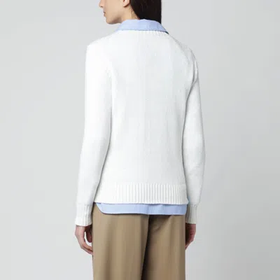 Polo Ralph Lauren White Polo Bear Sweater In White