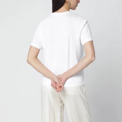 Totême White Organic Cotton-blend T-shirt In White