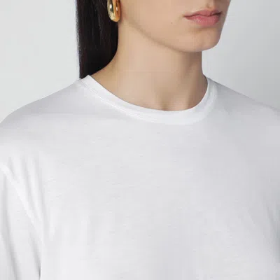 Totême White Organic Cotton-blend T-shirt In White