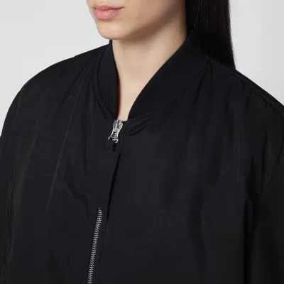 Attico Zip Bomber Jacket In Black