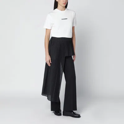 Jil Sander Crewneck Short Sleeves Classic Logo Print T-shirt In White