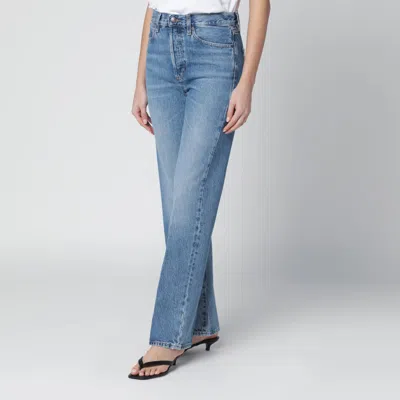 Frame Light Blue Washed Jeans In Blue