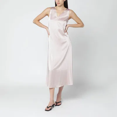 Weekend Max Mara Blush Satin Fluid Dress In White