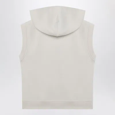 Weekend Max Mara Ivory Cotton-fleece Gilet In Blue