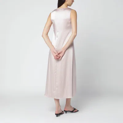 Weekend Max Mara Blush Satin Fluid Dress In White