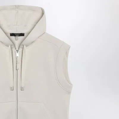 Weekend Max Mara Ivory Cotton-fleece Gilet In Blue