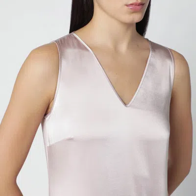 Weekend Max Mara Blush Satin Fluid Dress In White