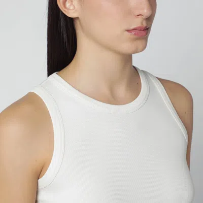 Weekend Max Mara Ivory Cotton-blend Tank Top In White