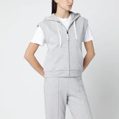 Weekend Max Mara Grey Cotton-fleece Gilet In Gray