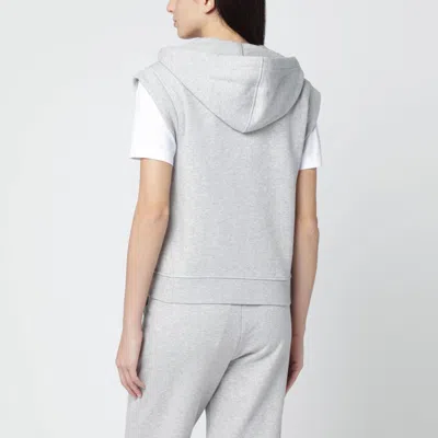 Weekend Max Mara Grey Cotton-fleece Gilet In Gray