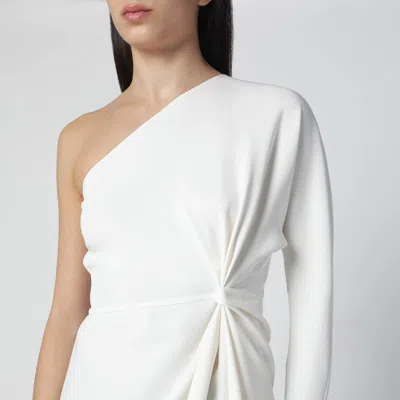 Valentino Ivory One-shoulder Top In Couture Cady In White