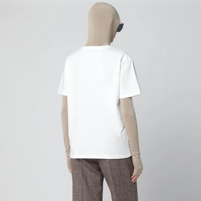 Valentino Panther Graphic Crew Neck T-shirt Short Sleeves In White