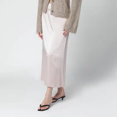 Weekend Max Mara Blush Satin Midi Skirt In Blue