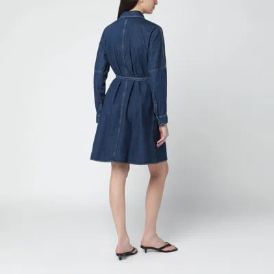 Weekend Max Mara Blue Denim Shirt Dress In Multi