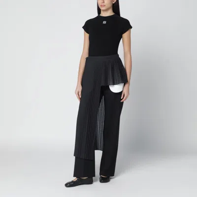 Loewe Black Small-fit Cotton-blend T-shirt In Black