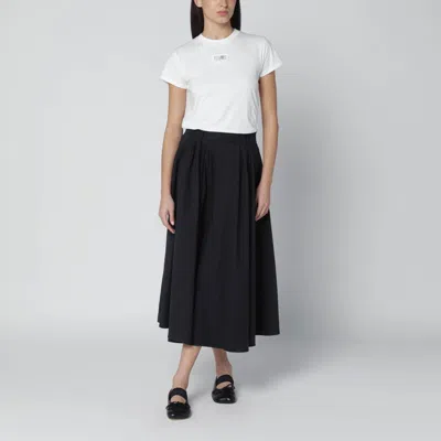 Mm6 Maison Margiela White T-shirt With Numeric Signature Patch In White