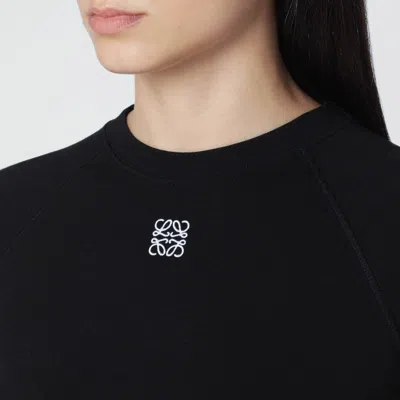 Loewe Black Small-fit Cotton-blend T-shirt In Black