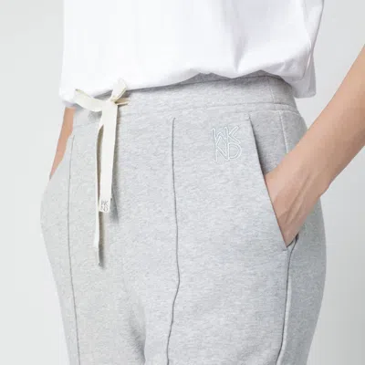 Weekend Max Mara Light Grey Cotton-fleece Trousers In Gray