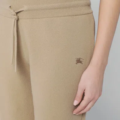 Burberry Beige Cashmere-blend Jogging Trousers In Brown