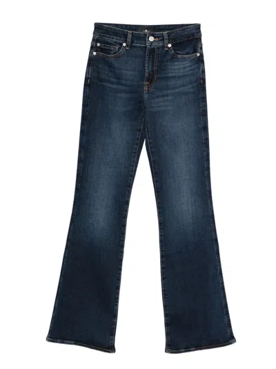 Seven The Leggy Bootcut Denim Jeans In Blue
