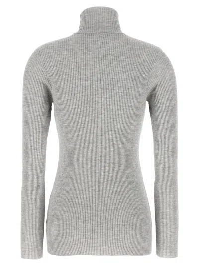 Brunello Cucinelli Turtle-neck Sweater Sweaters And Cardigans Gray In Gray