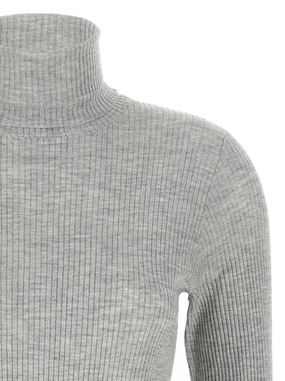 Brunello Cucinelli Turtle-neck Sweater Sweaters And Cardigans Gray In Gray