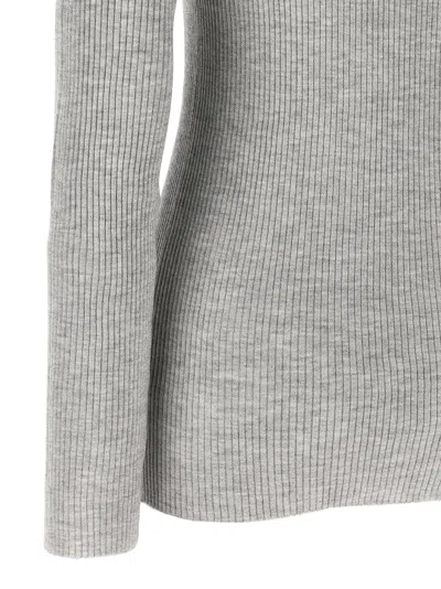Brunello Cucinelli Turtle-neck Sweater Sweaters And Cardigans Gray In Gray