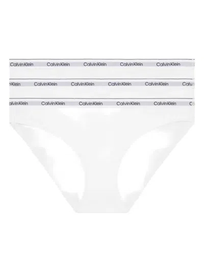 Calvin Klein Underwear Logo Waistband 3-pack Briefs In White