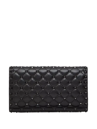 Valentino Small Rockstud Leather Crossbody Bag In Black