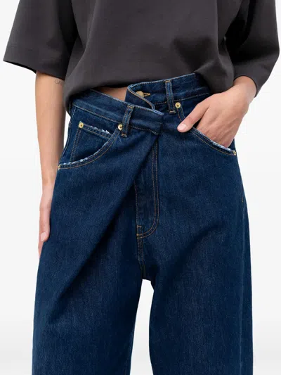 Darkpark Ines Frayed Denim Jeans In Brown