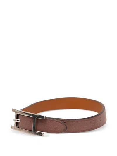 Pre-owned Hermes 2008 Swift Behapi Single Tour Bracelet Costume Bracelet In Brown