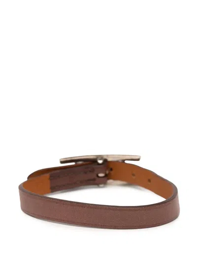 Pre-owned Hermes 2008 Swift Behapi Single Tour Bracelet Costume Bracelet In Brown