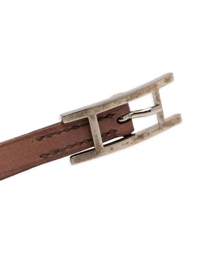 Pre-owned Hermes 2008 Swift Behapi Single Tour Bracelet Costume Bracelet In Brown