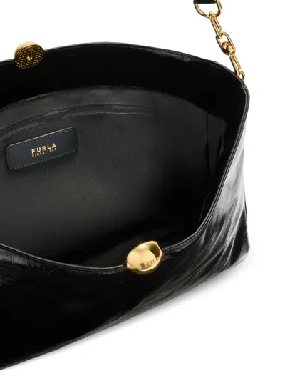 Furla Sfera Soft Shoulder Bag In Black