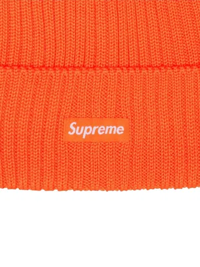 Supreme Overdyed Ribbed Beanie In Orange