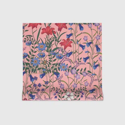Gucci New Flora Print Wallpaper In Pink