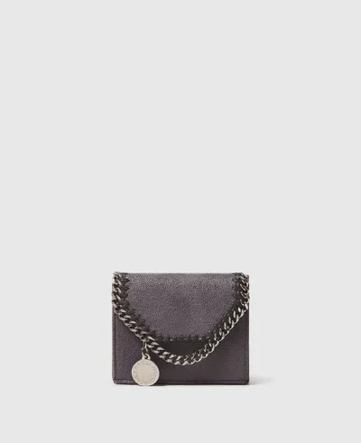 Stella Mccartney Falabella Tri-fold Wallet In Gray