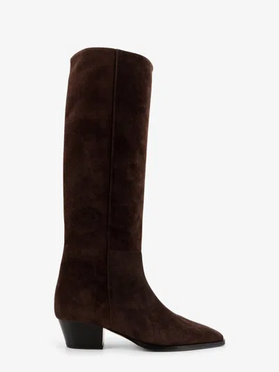 Aeyde Women Medea Suede Boots In Brown