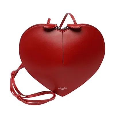 Alaïa Alaia Women Le Coeur Crossbody Bag In Red
