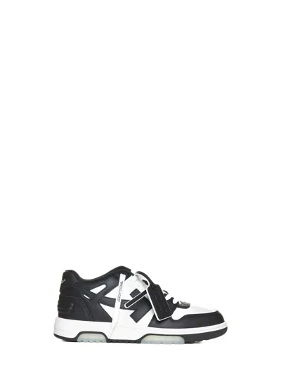 Off-white Out Of Office Arrow-detail Leather Low-top Sneakers In Black