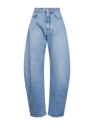 Alaïa Cloudy Blue Denim Rounded Jeans