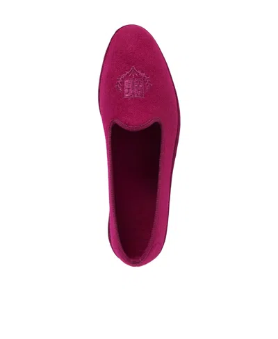 Loro Piana Venice Embroidered Cashmere Flat Shoes In Purple