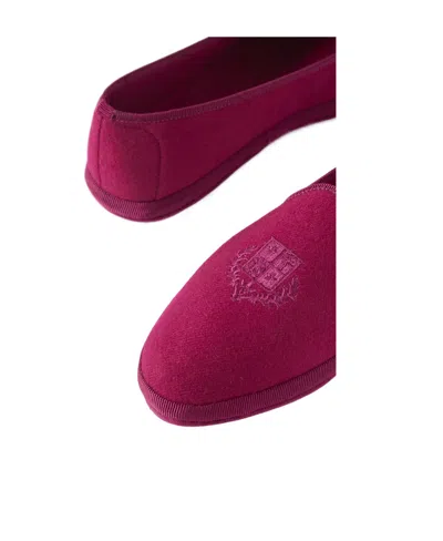 Loro Piana Venice Embroidered Cashmere Flat Shoes In Purple