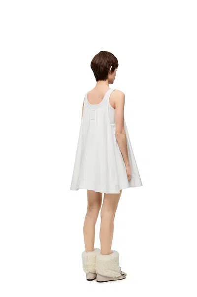 Loewe Trapeze Dress In Cotton In White