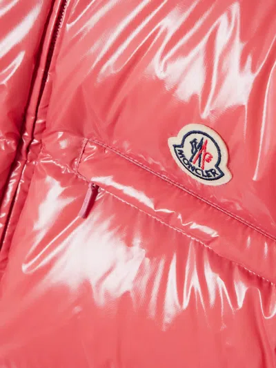 Moncler Almo Long-sleeved Down Jacket In Pink